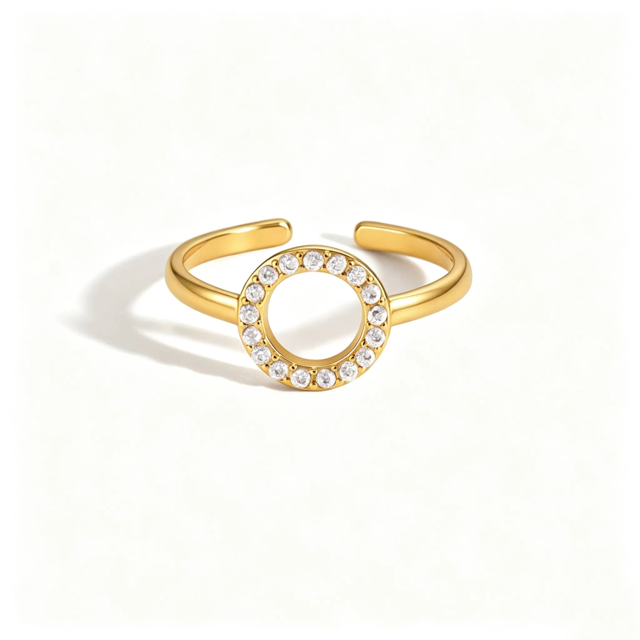 Vintage CZ Dainty Open Ring Collection – Waterproof 18K Gold | 7 Styles