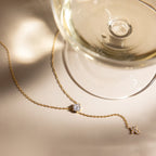 Waterproof Dainty Lariat CZ Y-Necklace