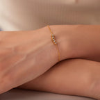 Waterproof Dainty Gold Chain CZ Bracelet