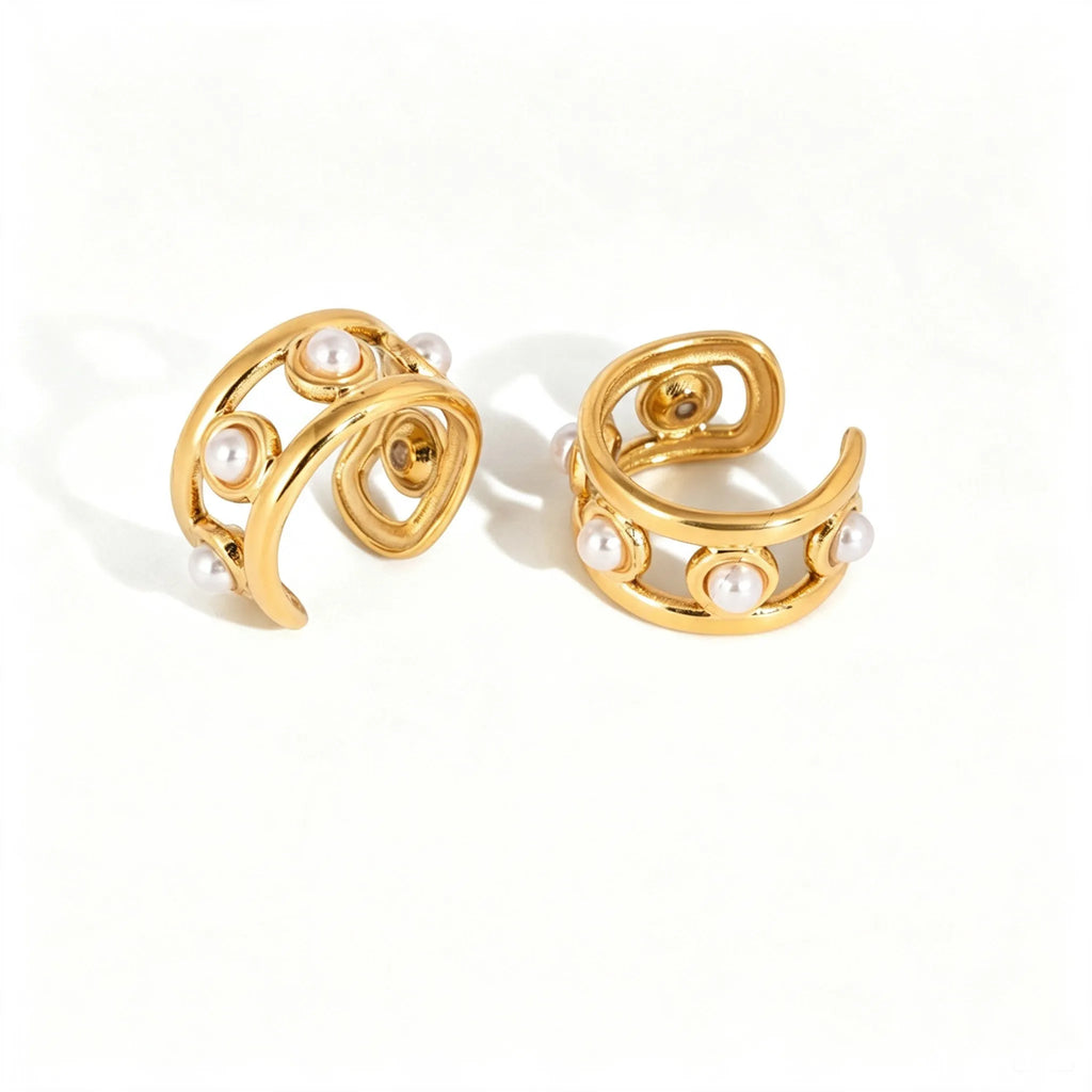 Non-Piercing Ear Cuff Set | Waterproof 18K Gold