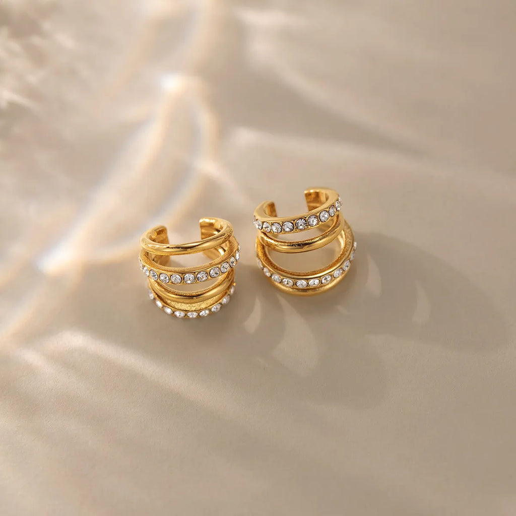 Snake Head Huggie & Ear Cuff Set – Waterproof Steel
