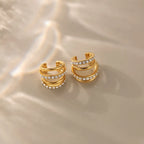Snake Head Huggie & Ear Cuff Set – Waterproof Steel