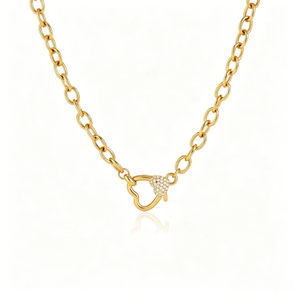DIY Charm Necklace System | Waterproof Stainless Steel & Zirconia Interchangeable Jewelry