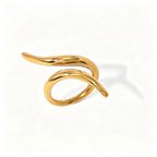 Waterproof Stainless Steel Open Rings | Geometric, Snake & Abstract Designs