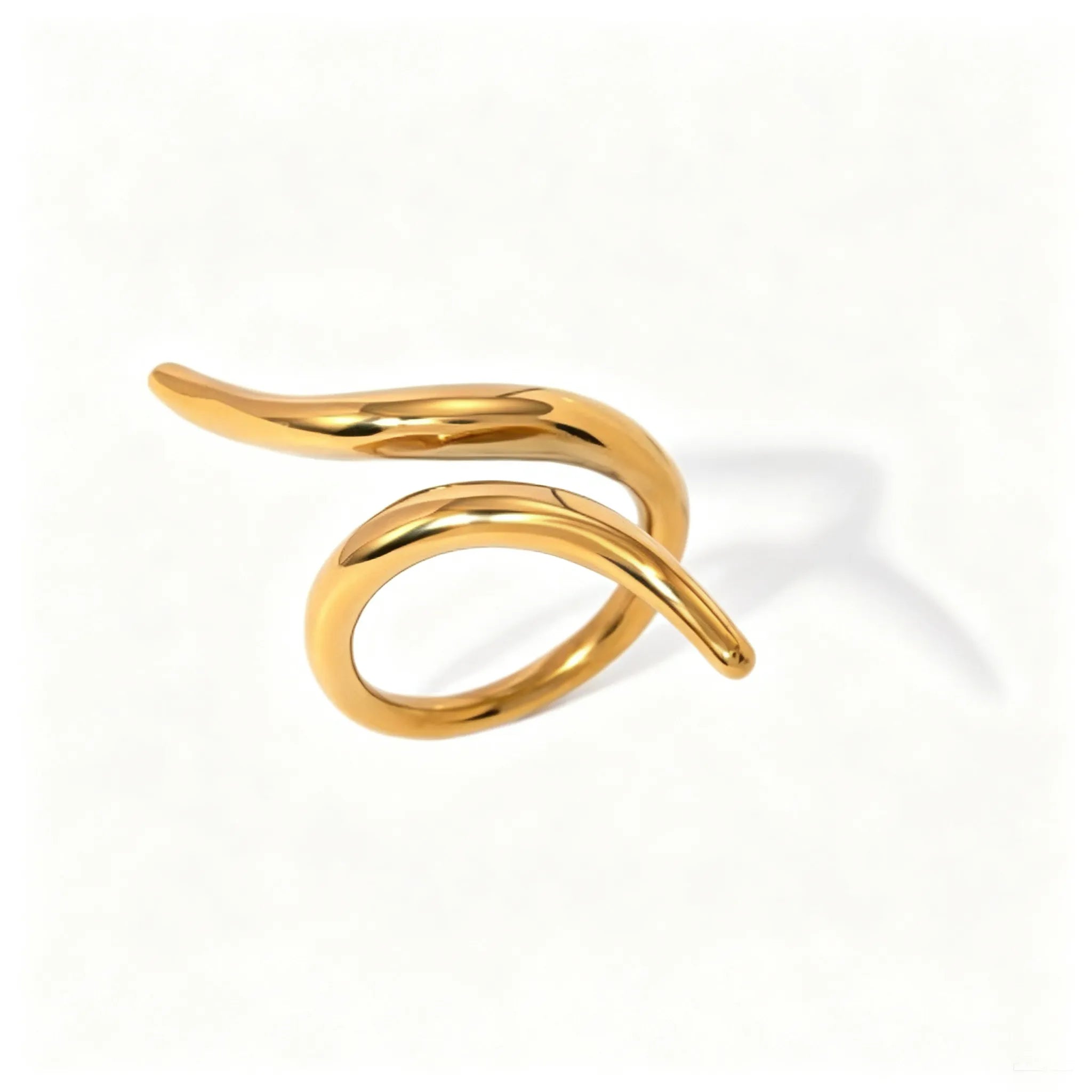 Waterproof Stainless Steel Open Rings | Geometric, Snake & Abstract Designs