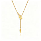 Snake Lariat Y-Necklace – Waterproof 18K Gold