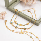 Boho Stackable Bracelet | Waterproof 18K Gold