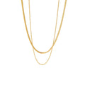 Everyday Layered Chain Necklace | Waterproof 18K Gold