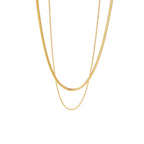Everyday Layered Chain Necklace | Waterproof 18K Gold