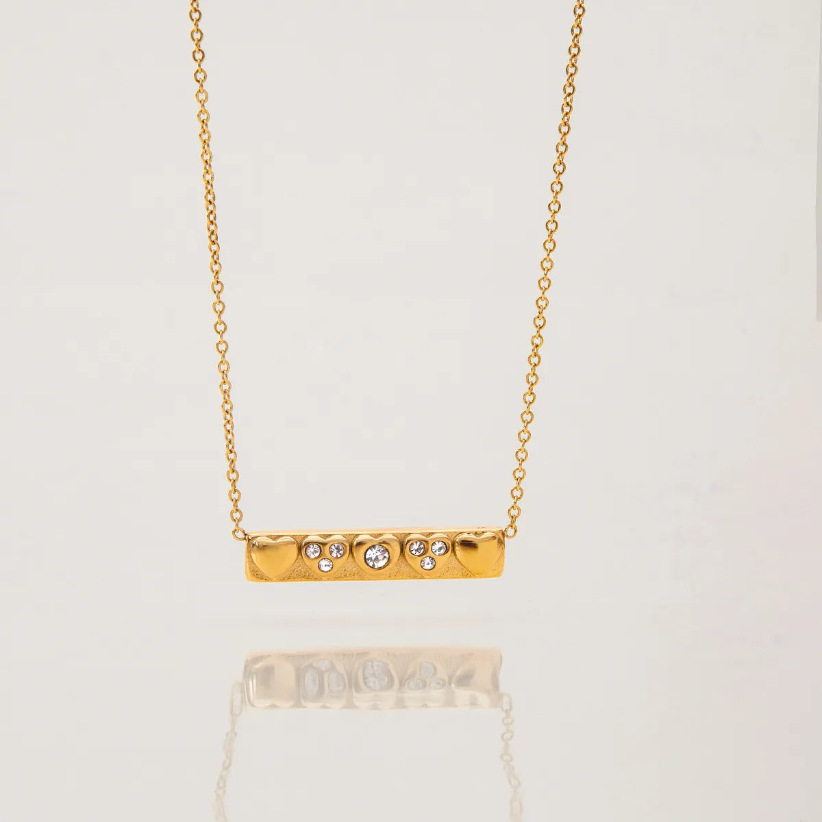 French Vintage Amour Pendant Necklace – Waterproof Steel