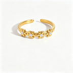 Vintage CZ Dainty Open Ring Collection – Waterproof 18K Gold | 7 Styles