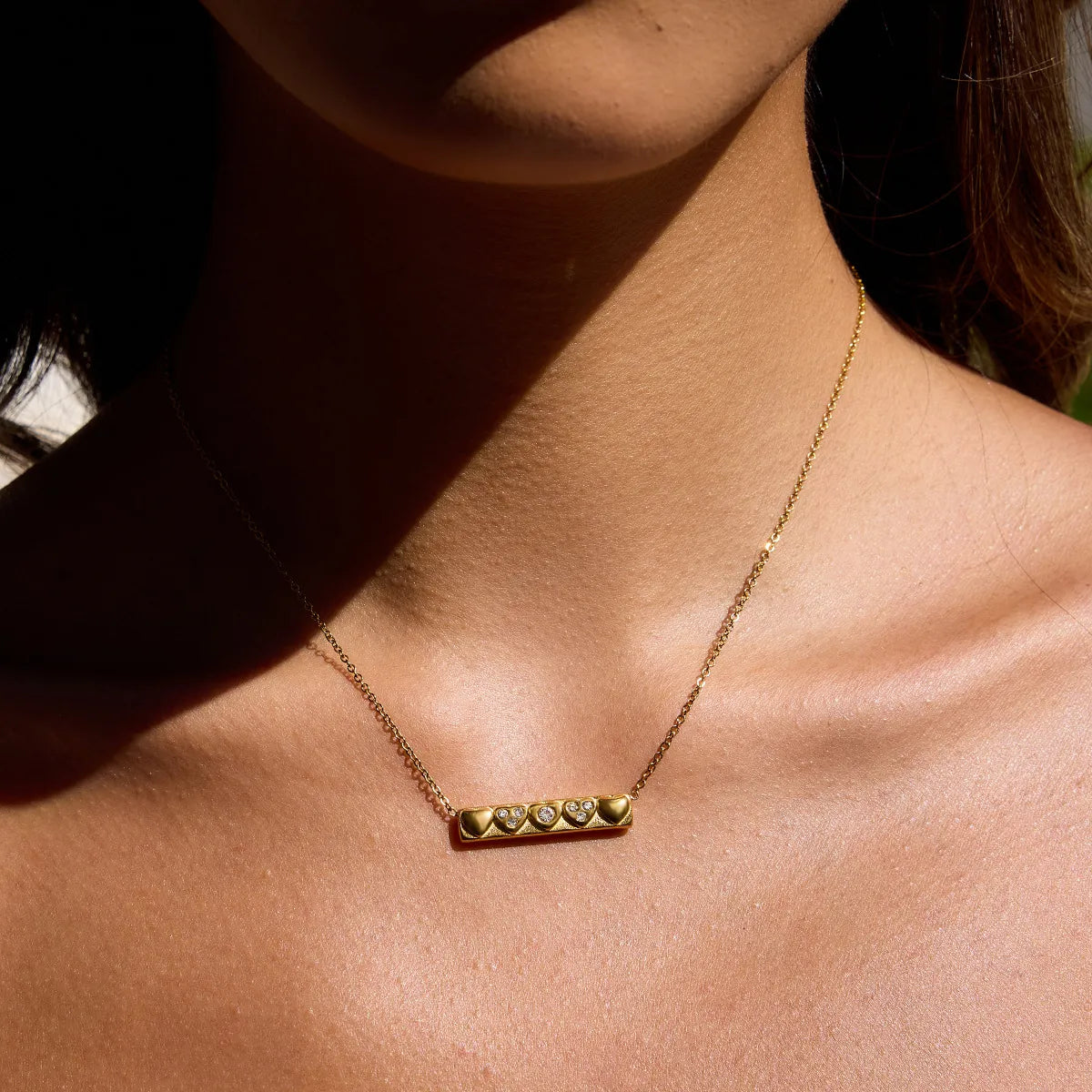 French Vintage Amour Pendant Necklace – Waterproof Steel