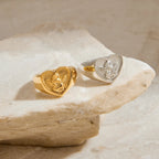 Waterproof Angel Signet Ring