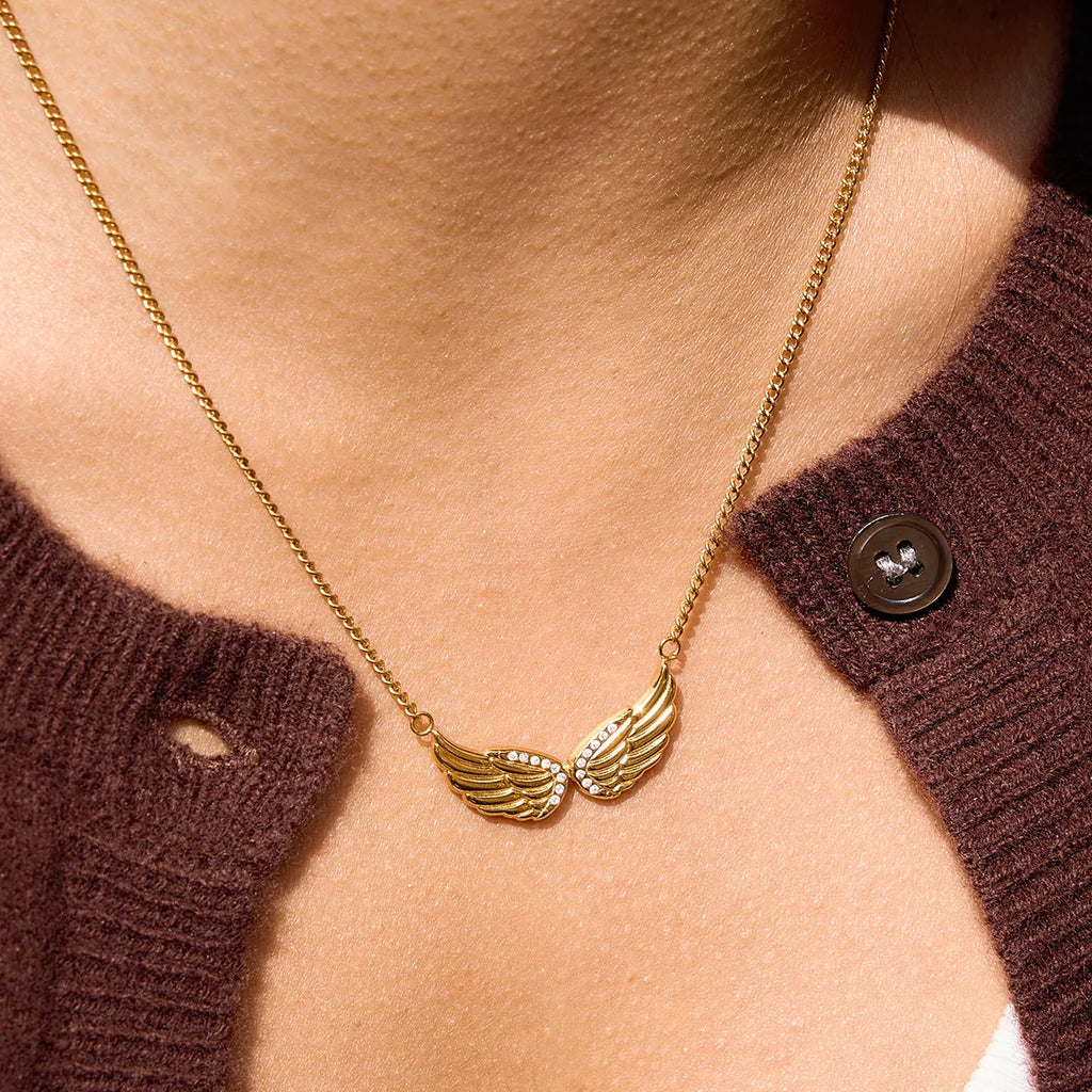 Waterproof Angel Wings Necklace