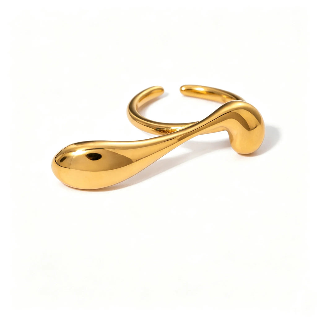 Waterproof Stainless Steel Open Rings | Geometric, Snake & Abstract Designs