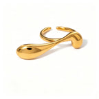 Waterproof Stainless Steel Open Rings | Geometric, Snake & Abstract Designs