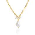Waterproof Gold Pearl Layering Necklace