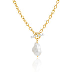 Waterproof Gold Pearl Layering Necklace