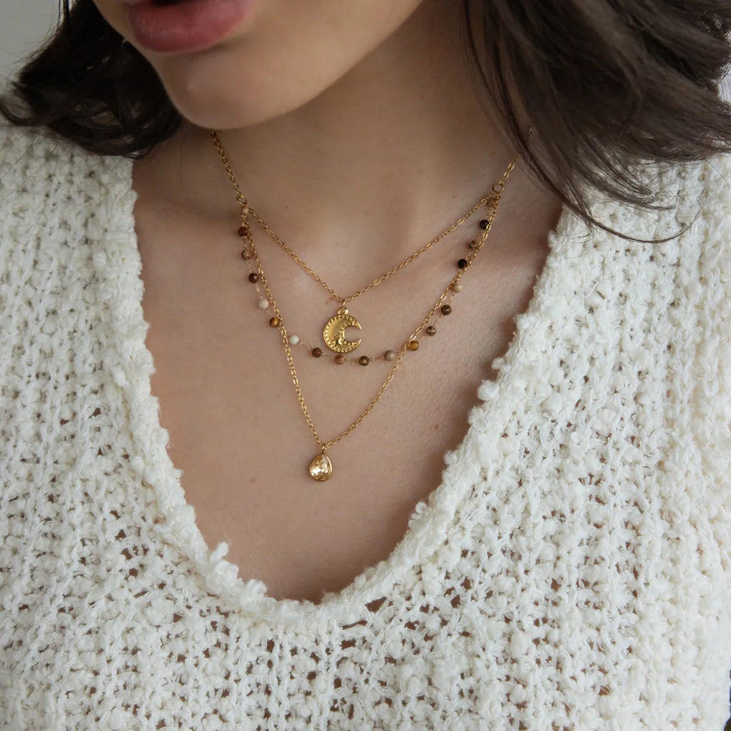 Waterproof Celestial Layered Necklace