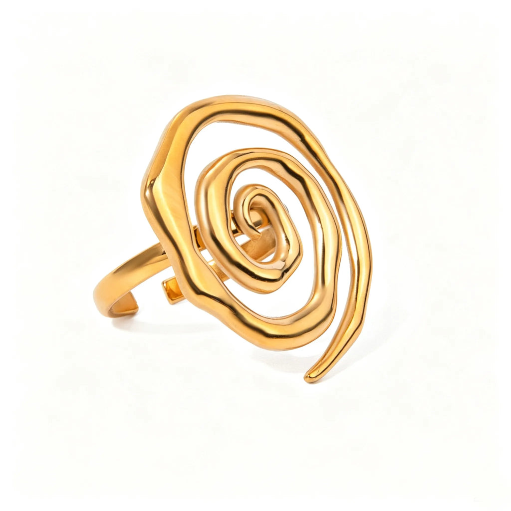 Waterproof Stainless Steel Open Rings | Geometric, Snake & Abstract Designs