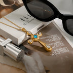 Waterproof Gold Cross Necklace