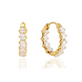 Waterproof Chunky Huggies CZ Hoop Earrings