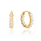 Waterproof Chunky Huggies CZ Hoop Earrings