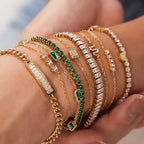 Waterproof Dainty Gold Chain CZ Bracelet