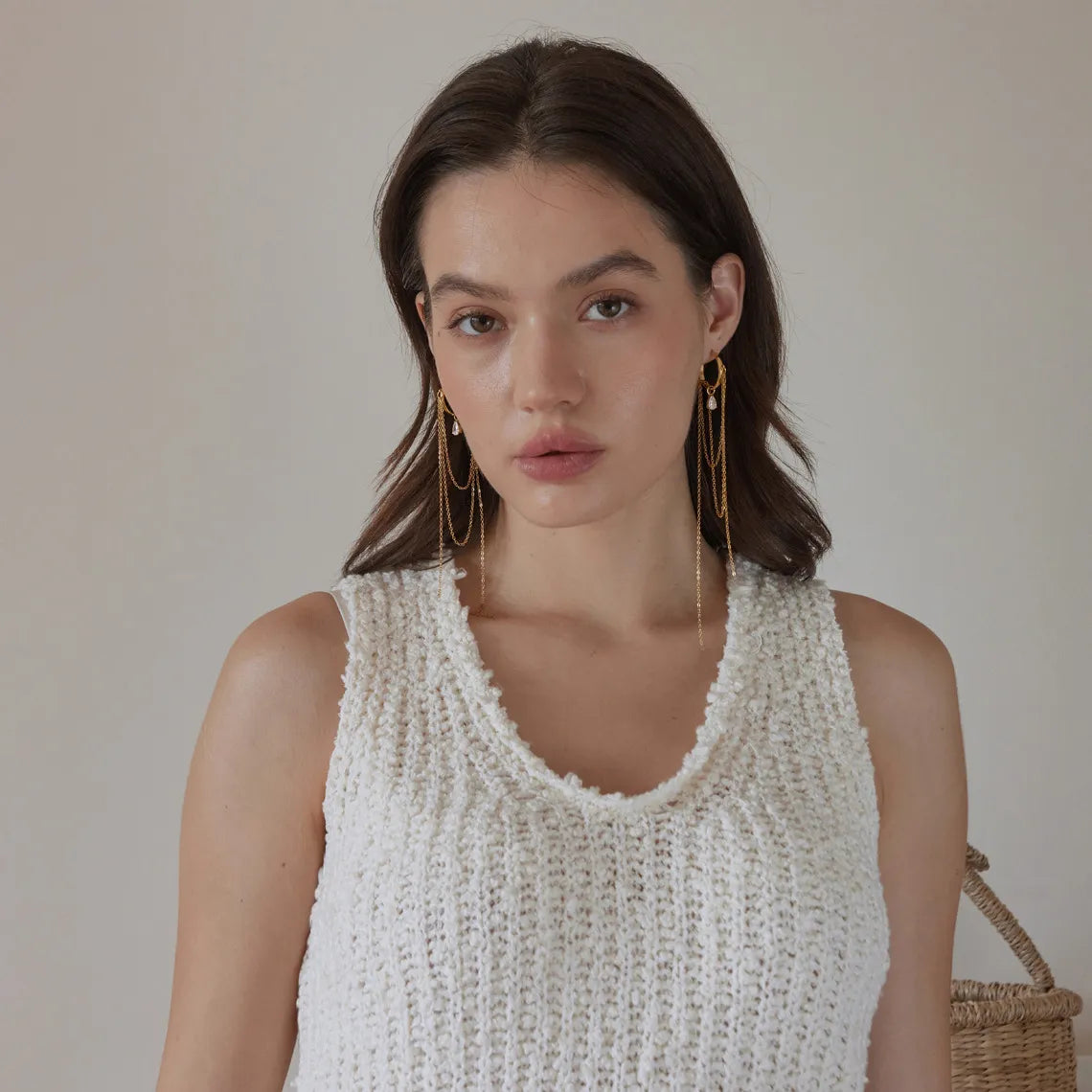 Waterproof Chain Tassel Earrings
