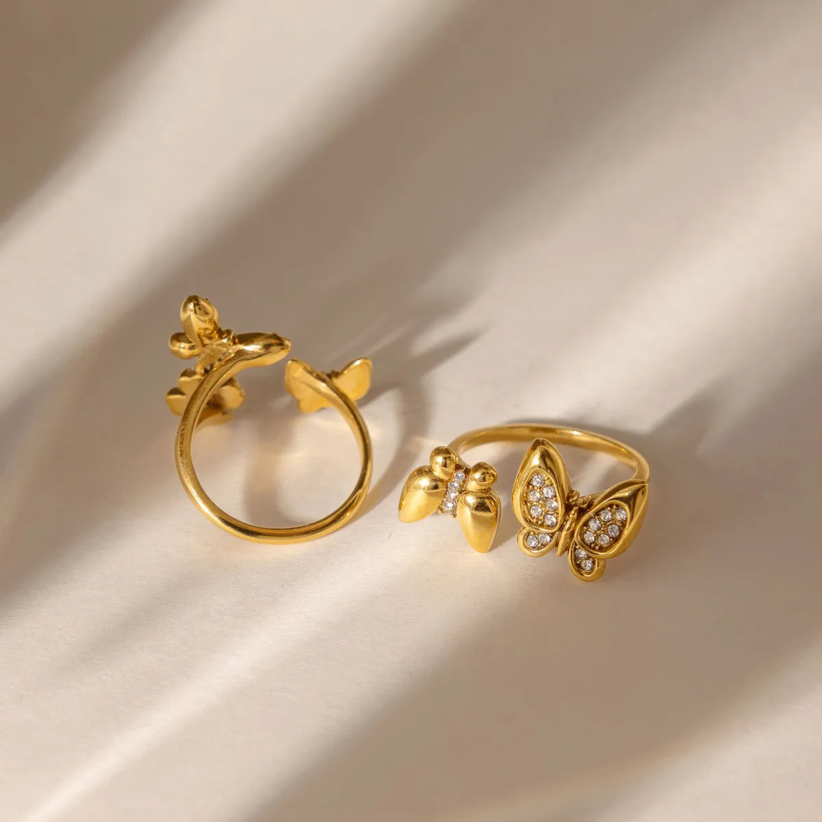 Waterproof Butterfly Open Ring