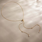 Adjustable Lariat Y-Necklace | Waterproof 18K Gold