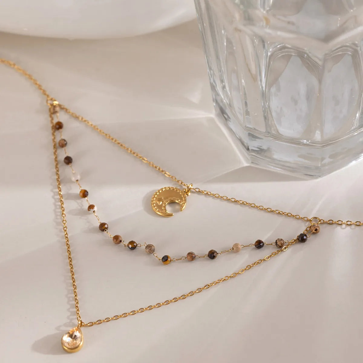 Waterproof Celestial Layered Necklace