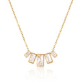 Waterproof Gold Baguette CZ Necklace