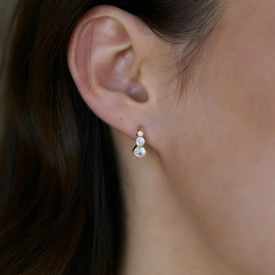 Waterproof Gold Huggie Hoops