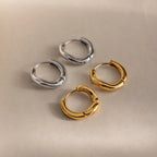 Waterproof Wavy Hoop Earrings