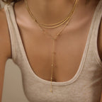 Triple Layer Chain Necklace | Waterproof 18K Gold