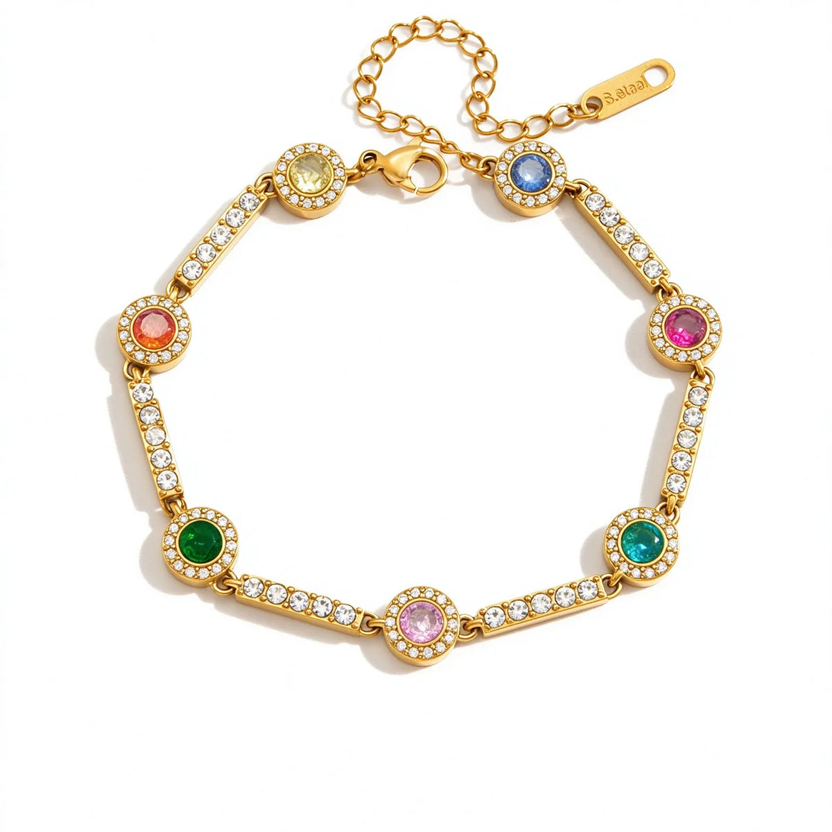 Waterproof Colorful CZ Stackable Bracelet