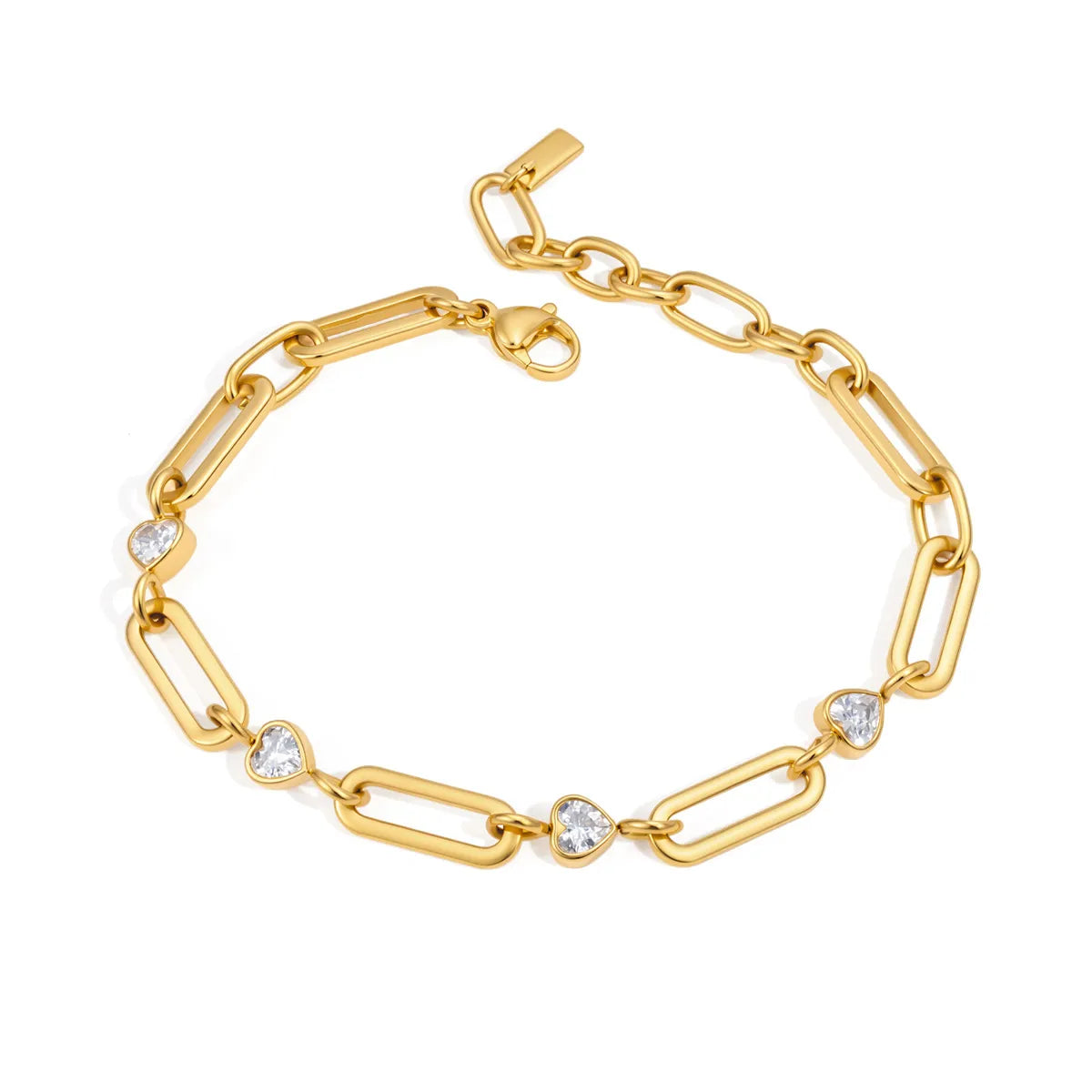 Waterproof Gold Stackable Chains CZ Bracelet