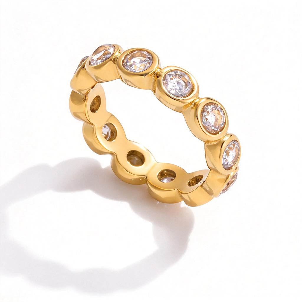 Waterproof Multi-Shape CZ Eternity Rings