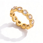 Waterproof Multi-Shape CZ Eternity Rings
