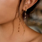 Zirconia Drop & Threader Earrings Collection – Waterproof 18K Gold