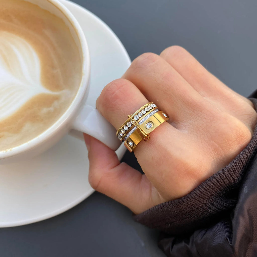Waterproof Two-Tone Stacking Ring