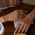 Waterproof Two-Tone Celestial Ring