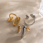Waterproof Sculptural Pill Open Ring