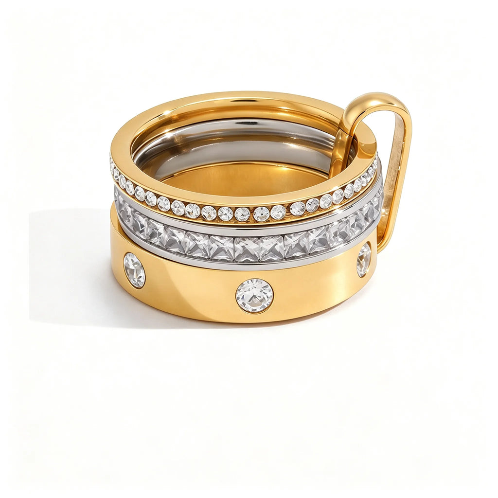 Waterproof Two-Tone Stacking Ring