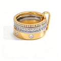 Waterproof Two-Tone Stacking Ring