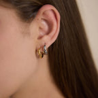 Waterproof Wavy Hoop Earrings
