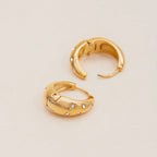Waterproof Gold Star Huggie Hoops