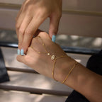 Waterproof Evil Eye Hand Chain Bracelet with Ring