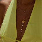 Waterproof Baroque Pearl Starfish Layered Necklace